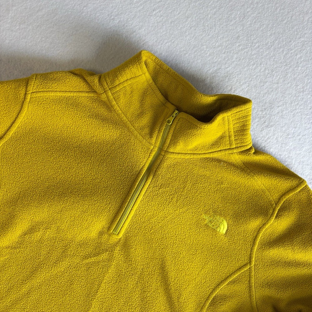 The North Face Women's XL Yellow Glacier 1/4 Zip Fleece Pullover Long Sleeve